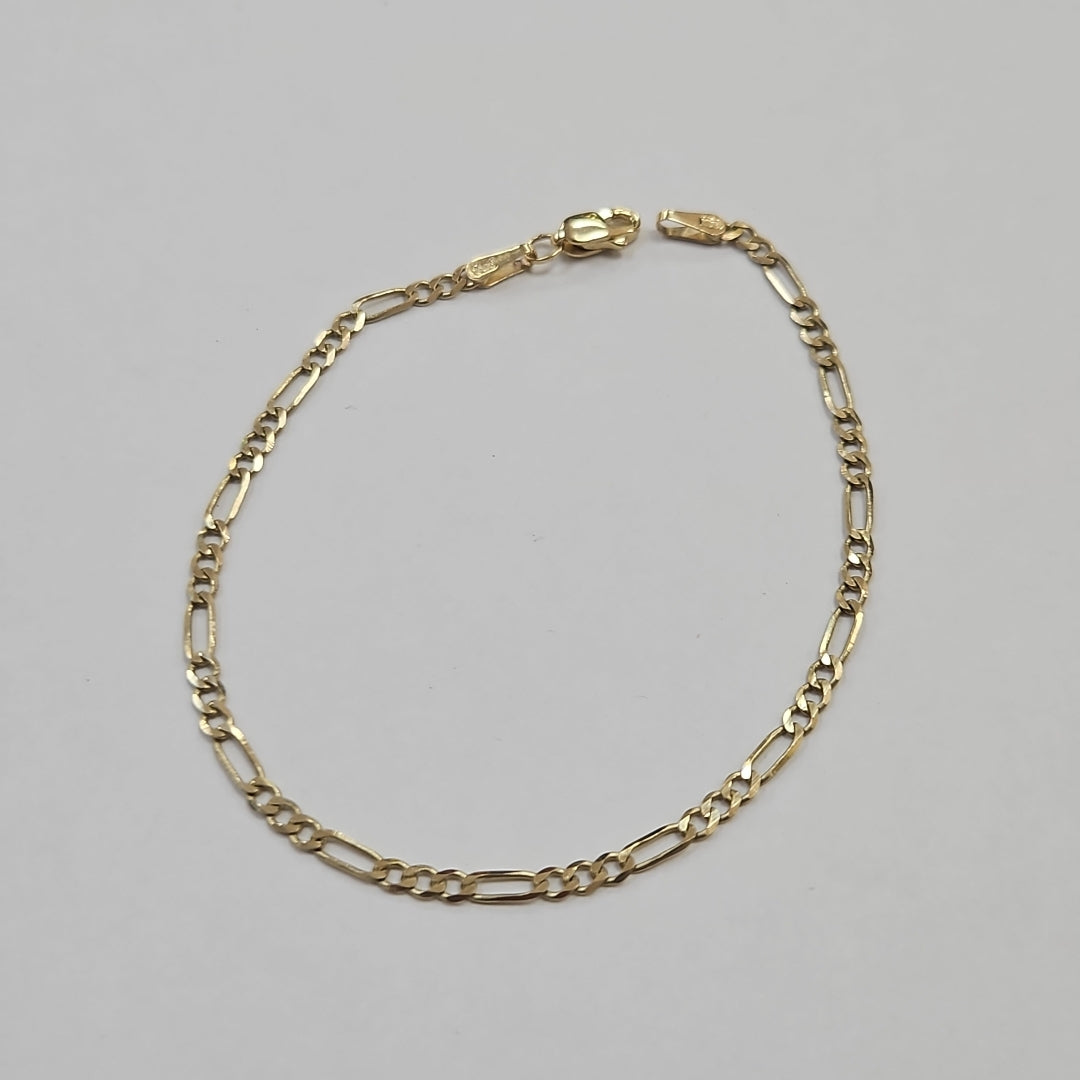 PULSERA TEJIDO 3X1 14K 18 CM 2 GR (NUEVO)