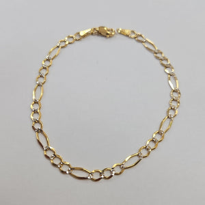 PULSERA 3X1 DIAMANTADA 14K 18 CM 2.7 GR (NUEVO)