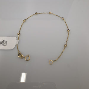 PULSERA ESPECIAL CON BOLITAS 14K 18 CM 1.4 GR (NUEVO)