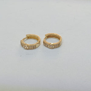 ARETES ARRACADAS C CIRCONIAS 10K 2.7 GR (NUEVO)