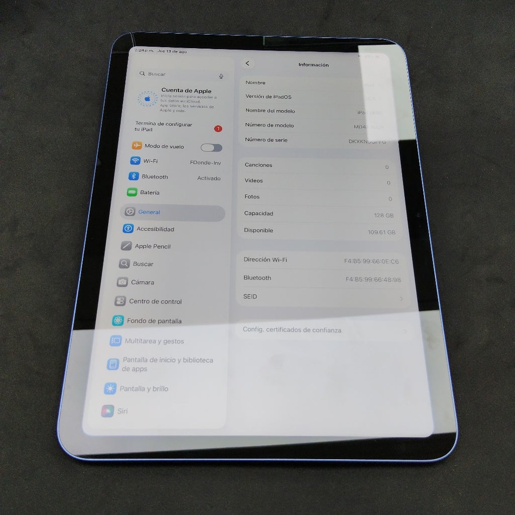 TABLETA APPLE IPAD A16 A3354 (2025) 128 GB 6 GB RAM