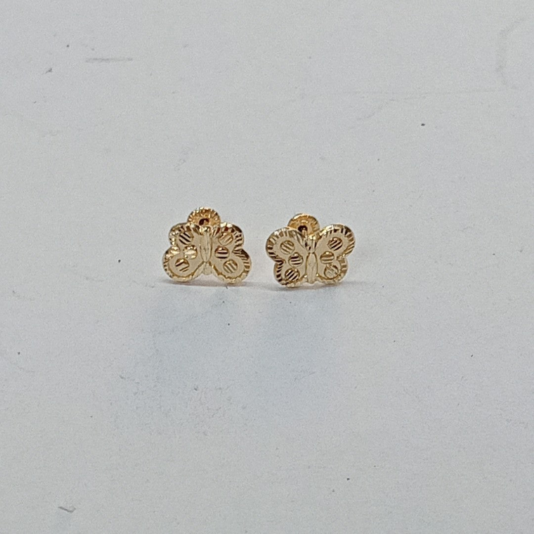 BROQUELES BROQUEL FIG MARIPOSA 14K 0.2668 GR (NUEVO)