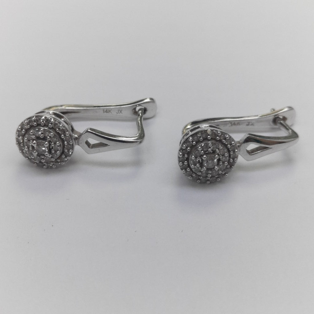ARETES PAR ORO BLANCO 14 K 3.8 GRMS (SEMINUEVO)