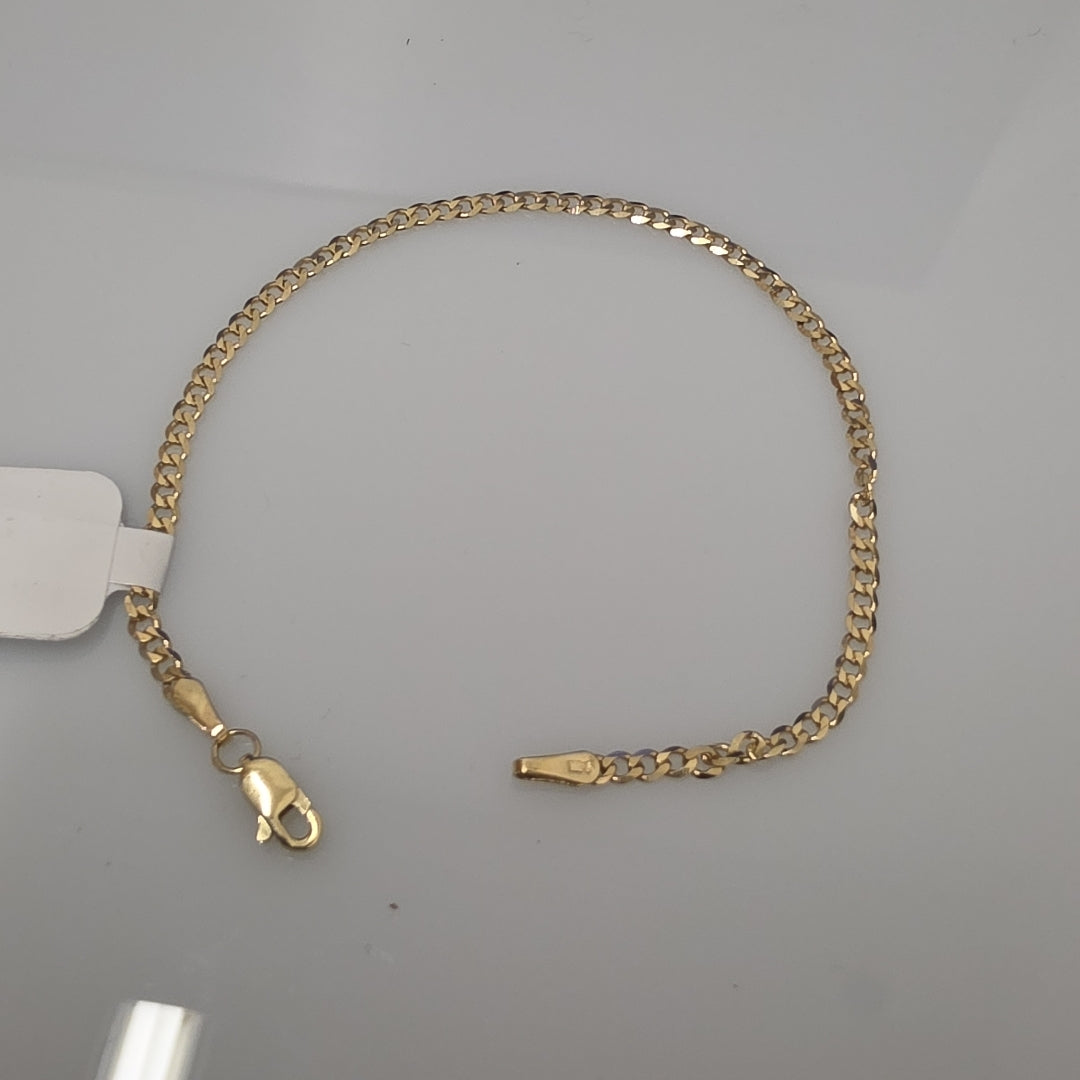 PULSERA TEJIDO BARBADA 14K 18 CM 2 GR (NUEVO)