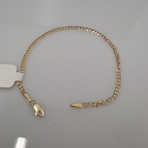 PULSERA TEJIDO BARBADA 14K 18 CM 2 GR (NUEVO)