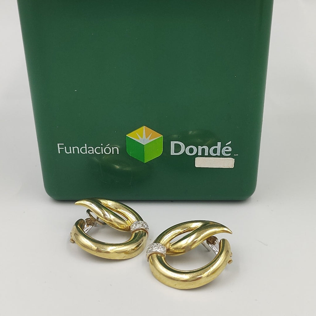 ARETES PAR ORO 18 K 12.8 GRMS (SEMINUEVO)