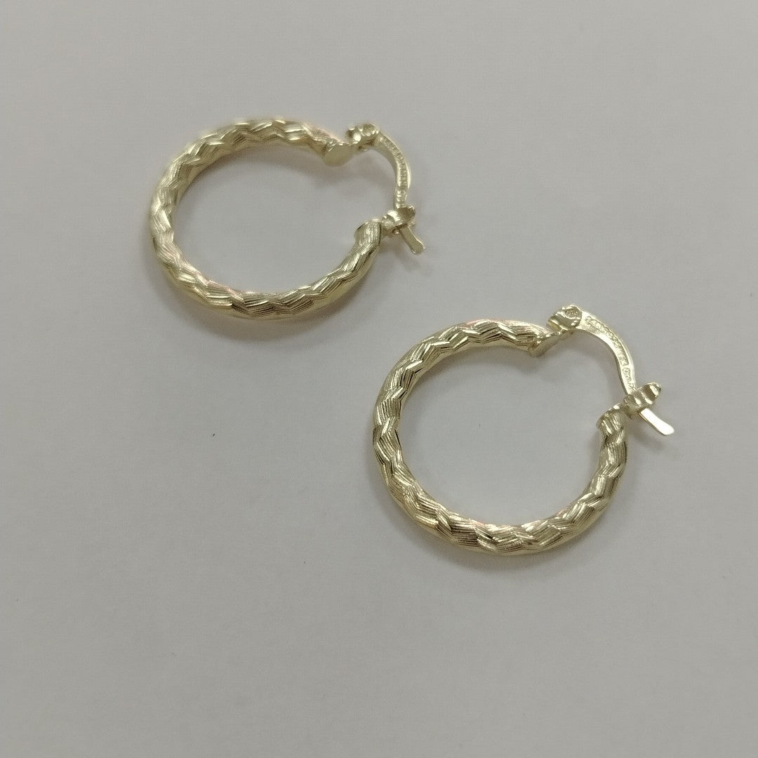 ARETES ARRACADAS LABRADAS 14K 2.2 GR (NUEVO)