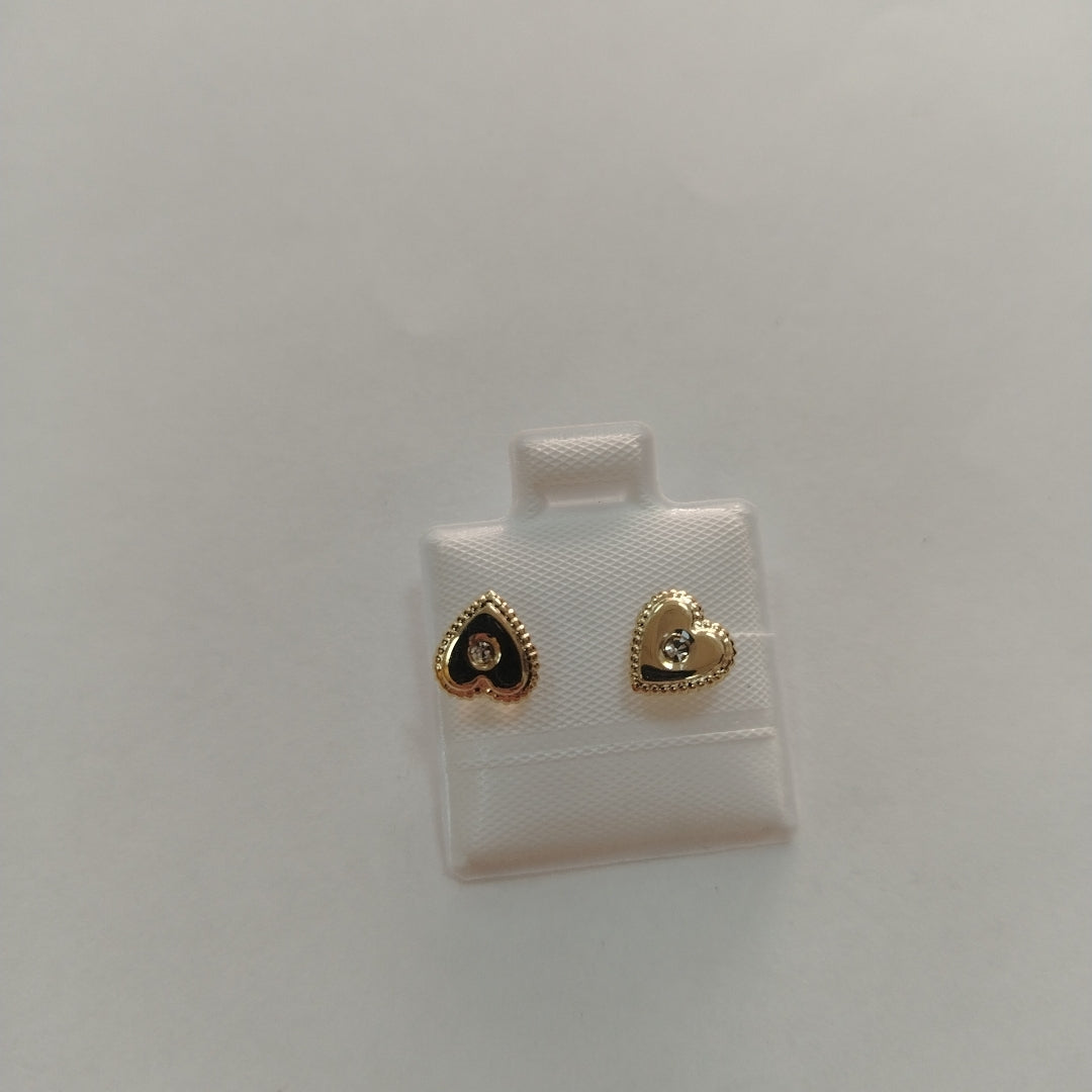 BROQUELES BROQUEL FIG CORAZON C CIRCONIA 14K 0.2614 GR (NUEVO)