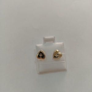 BROQUELES BROQUEL FIG CORAZON C CIRCONIA 14K 0.2614 GR (NUEVO)