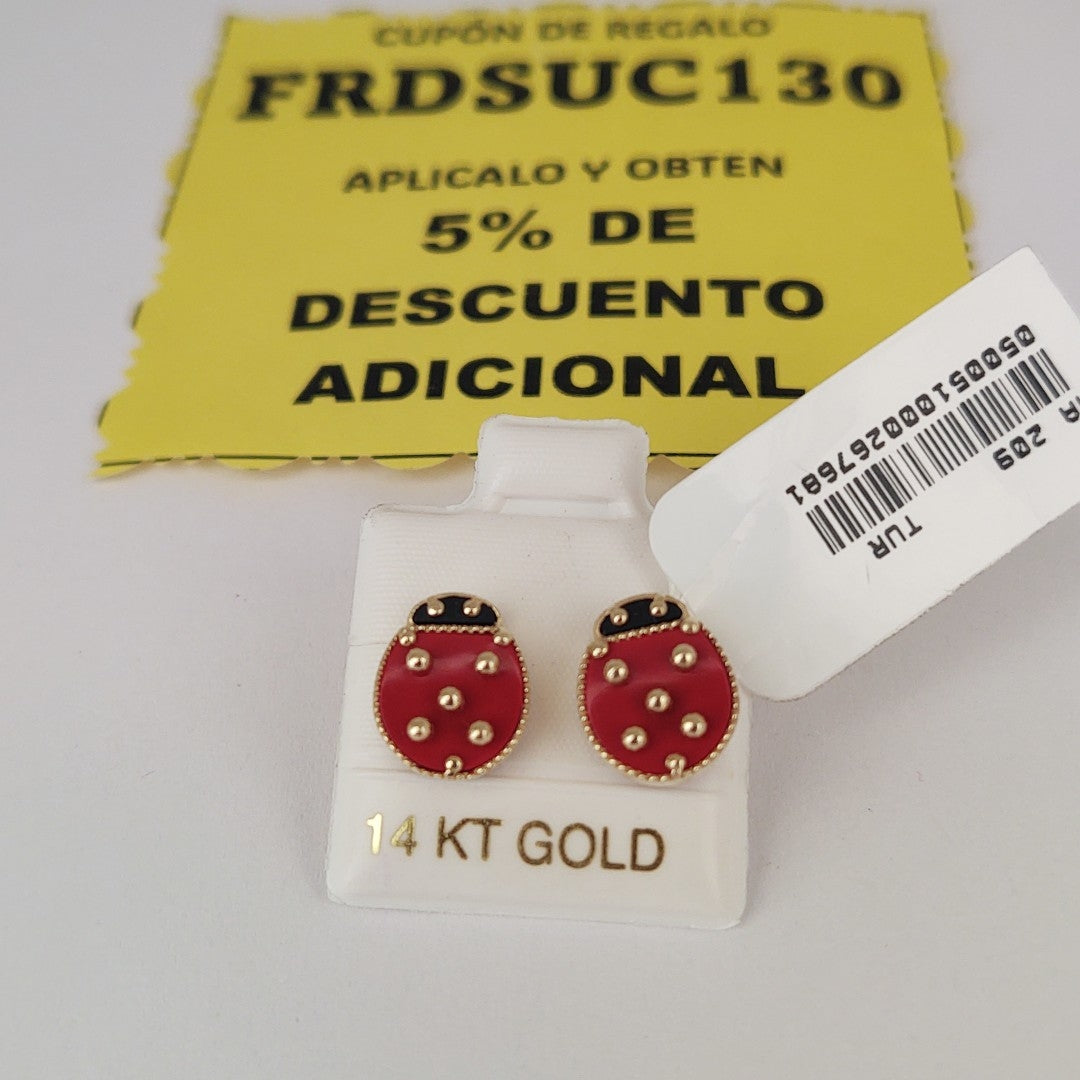 BROQUELES ORO 14K 2.6 (NUEVO)
