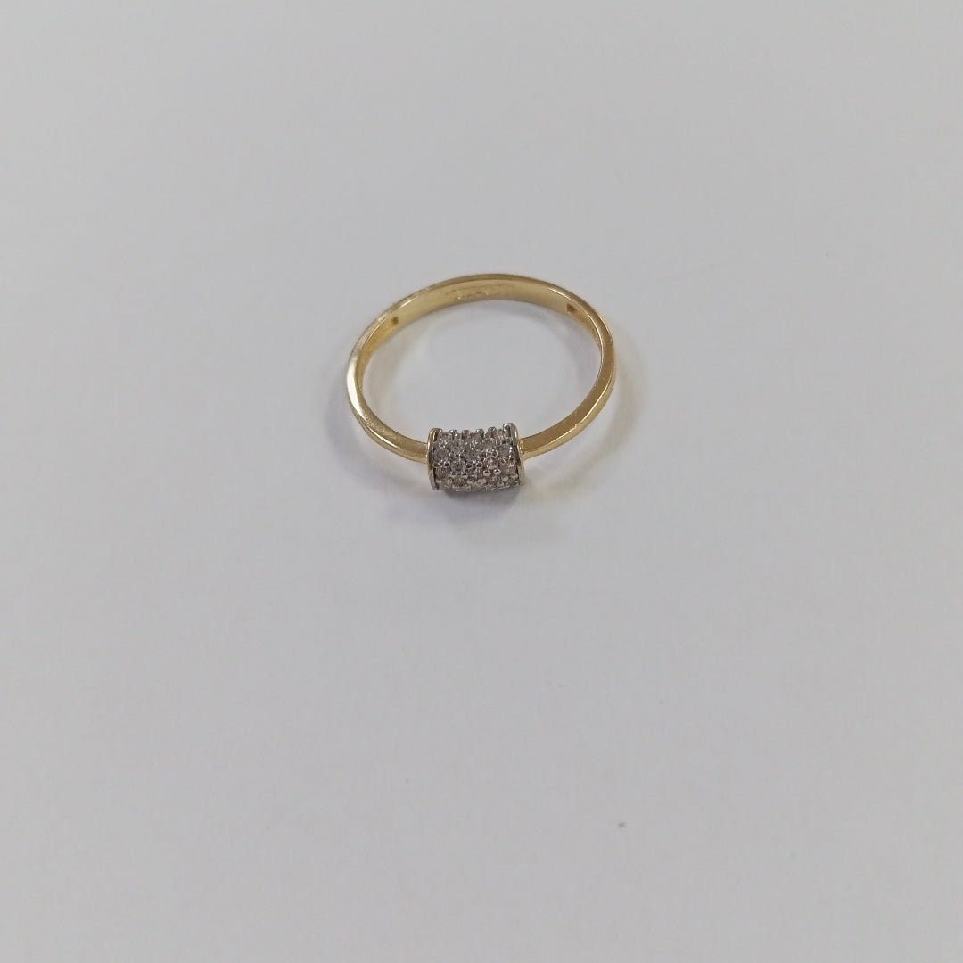 ANILLO ANILLITO C CIRCONIAS 14K 8 TALLA 1.4 GR (NUEVO)