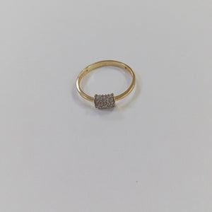 ANILLO ANILLITO C CIRCONIAS 14K 8 TALLA 1.4 GR (NUEVO)
