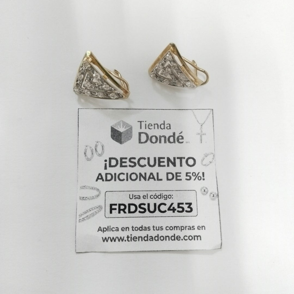 ARETES PAR ORO 10 K 5.7 GRMS (SEMINUEVO)