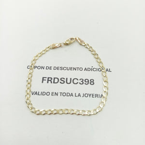 PULSERA TEJIDO BARBADA 14K 18 CM 3.4 GR (NUEVO)