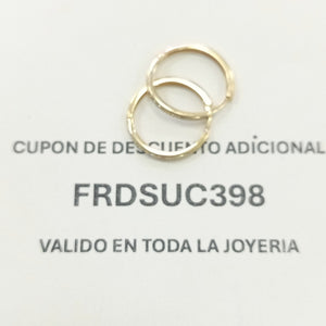 ARETES ARRACADAS C CIRCONIAS 14K 1.9 GR (NUEVO)