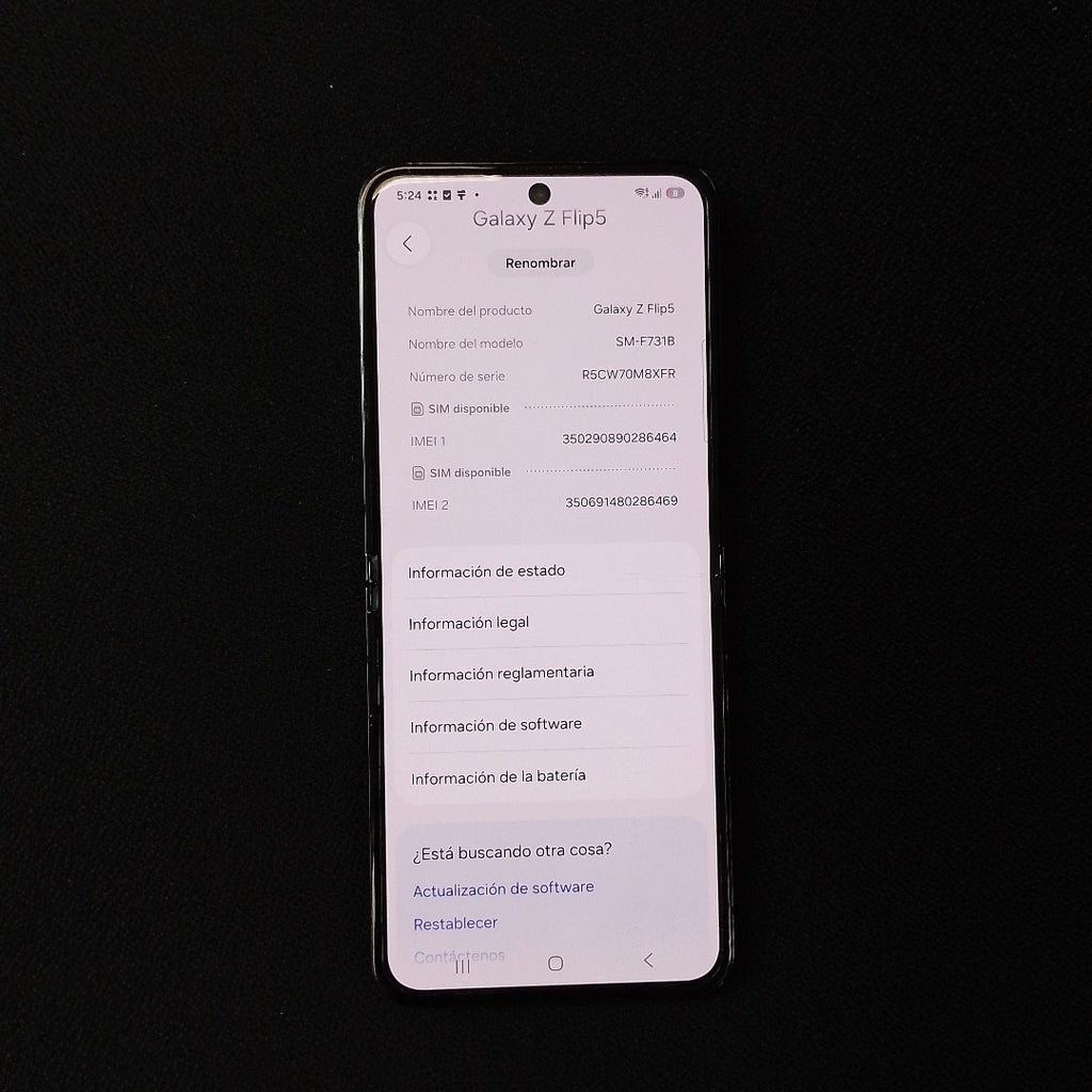 CELULAR SAMSUNG GALAXY Z FLIP 5 SM-F731B (2023) 256 GB 8 GB RAM (SEMINUEVO)