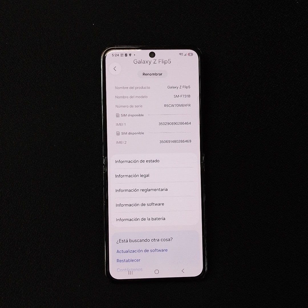 CELULAR SAMSUNG GALAXY Z FLIP 5 SM-F731B (2023) 256 GB 8 GB RAM (SEMINUEVO)