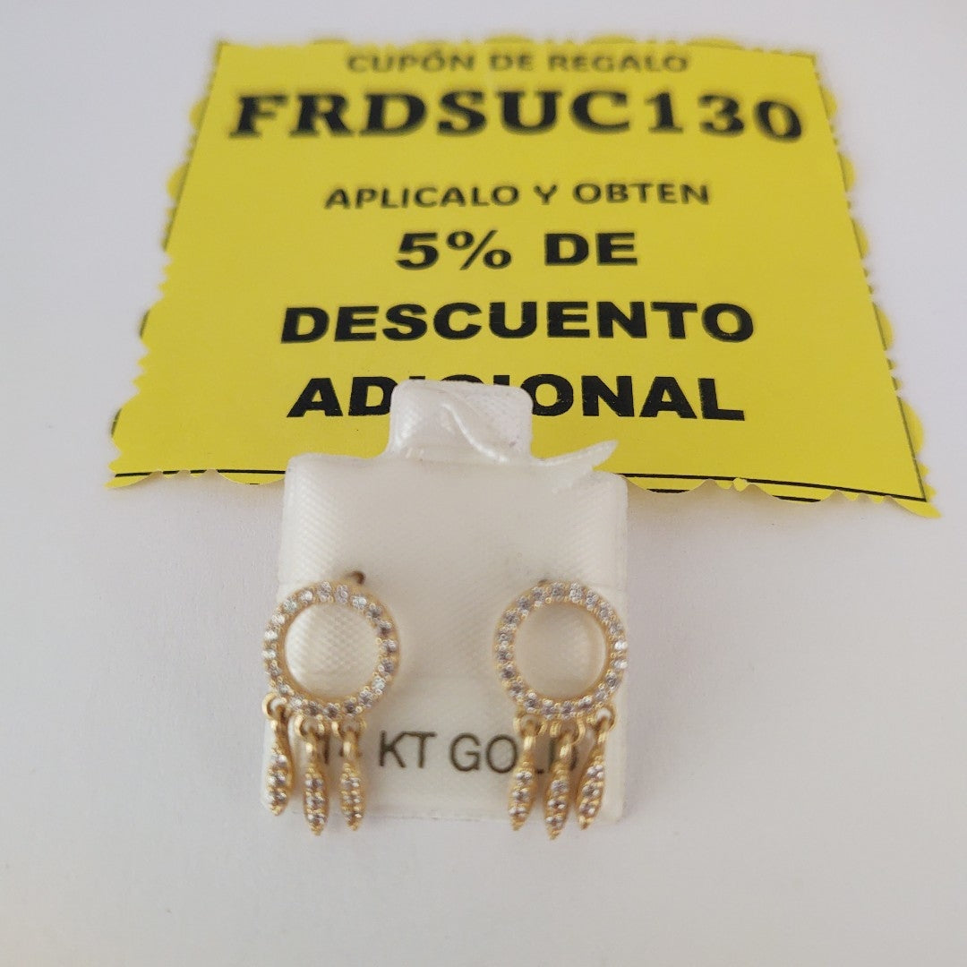 BROQUELES ORO 14K 2 (NUEVO)