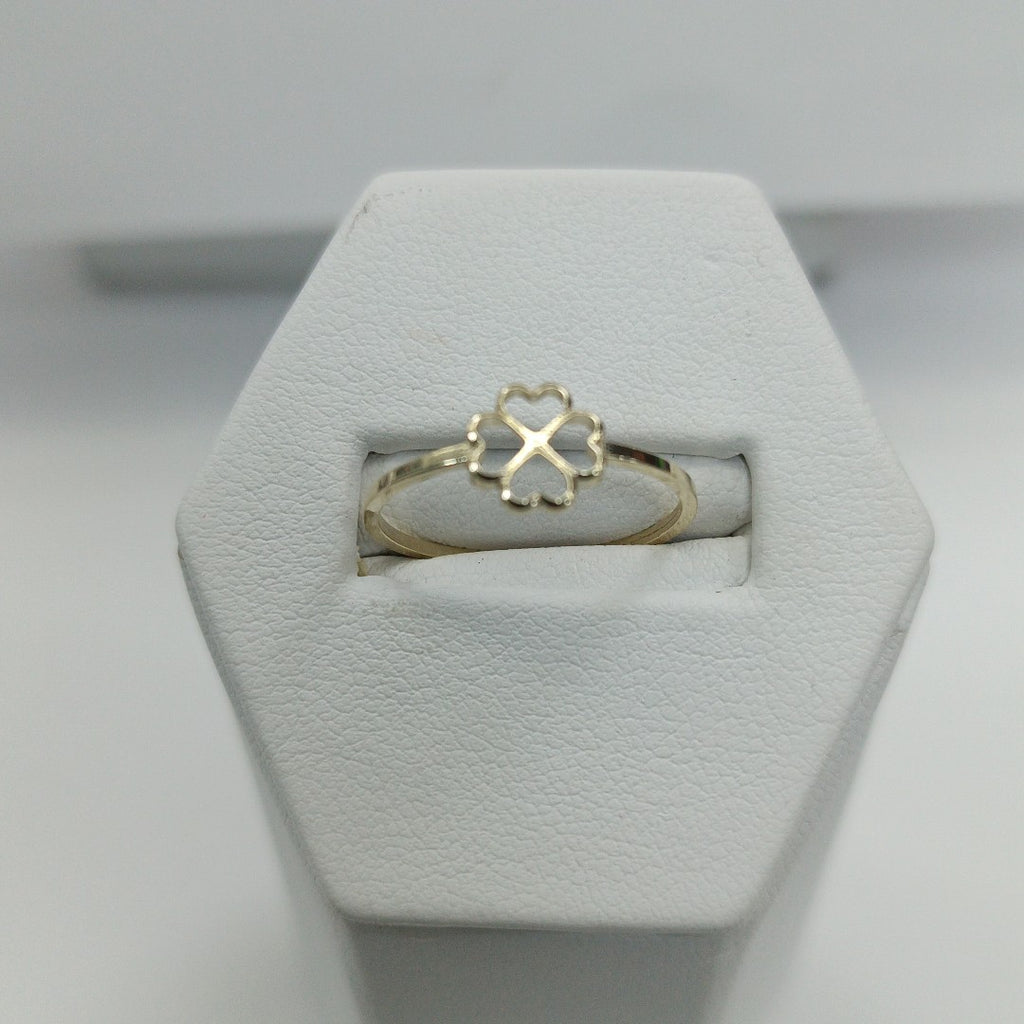 ANILLOS ANILLITO FIG TREBOL 10K TALLA 7 0.8 GR (NUEVO)