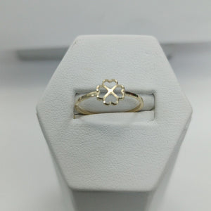 ANILLOS ANILLITO FIG TREBOL 10K TALLA 7 0.8 GR (NUEVO)