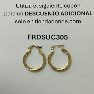 ARETES TEJIDO ARRACADAS ASTRIADAS 14K 2.7 GR (NUEVO)