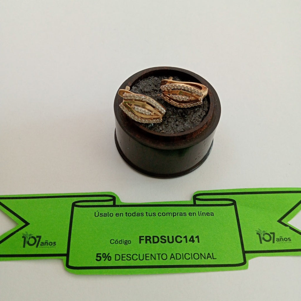 ARETES PAR ORO 10 K 2,20 GRMS (SEMINUEVO)