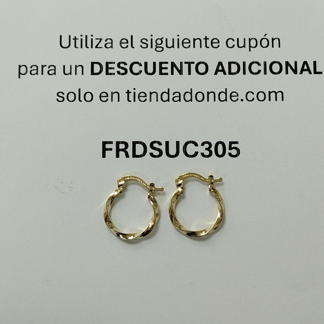 ARETES ARRACADAS TORZAL 14K 1.1 GR (NUEVO)