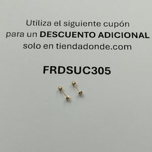 BROQUELES BROQUEL FIG HONGO 14K 0.17 GR (NUEVO)