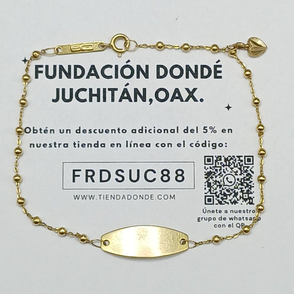 PULSERA ORO 14 K 1.4 GRMS (SEMINUEVO)
