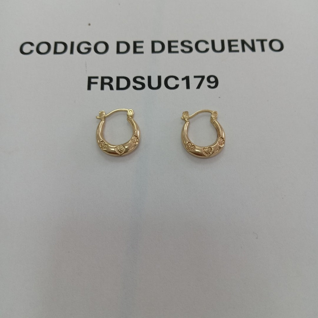 ARRACADAS PAR ORO 14 K 1,20 GRMS (SEMINUEVO)