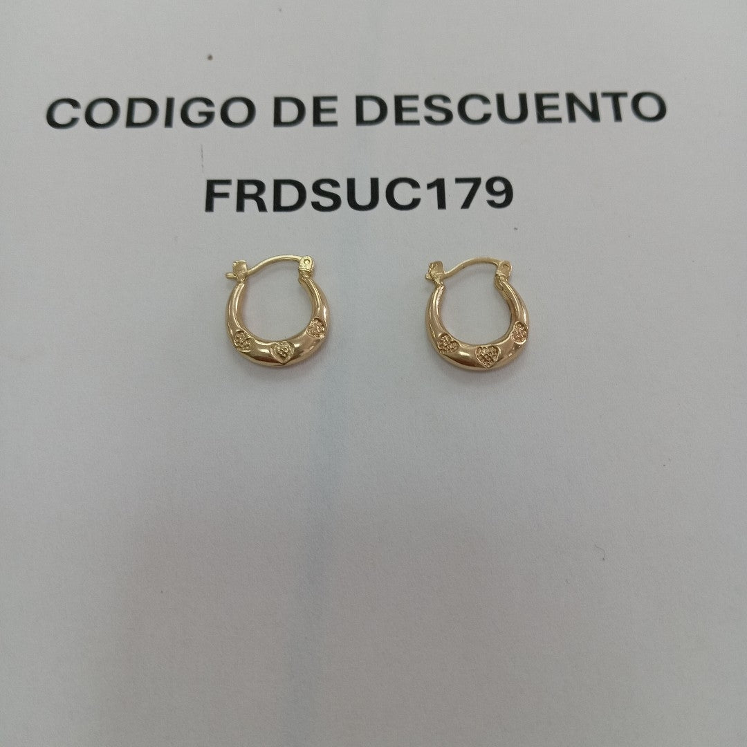 ARRACADAS PAR ORO 14 K 1,20 GRMS (SEMINUEVO)