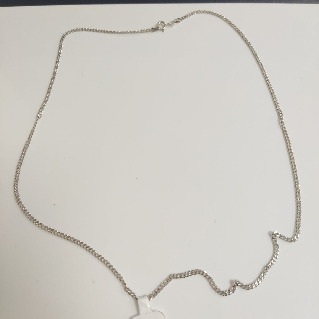 CADENA TEJIDO BARBADO PLATA .925 55 CM 5.3 GR (NUEVO)