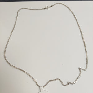CADENA TEJIDO BARBADO PLATA .925 55 CM 5.3 GR (NUEVO)