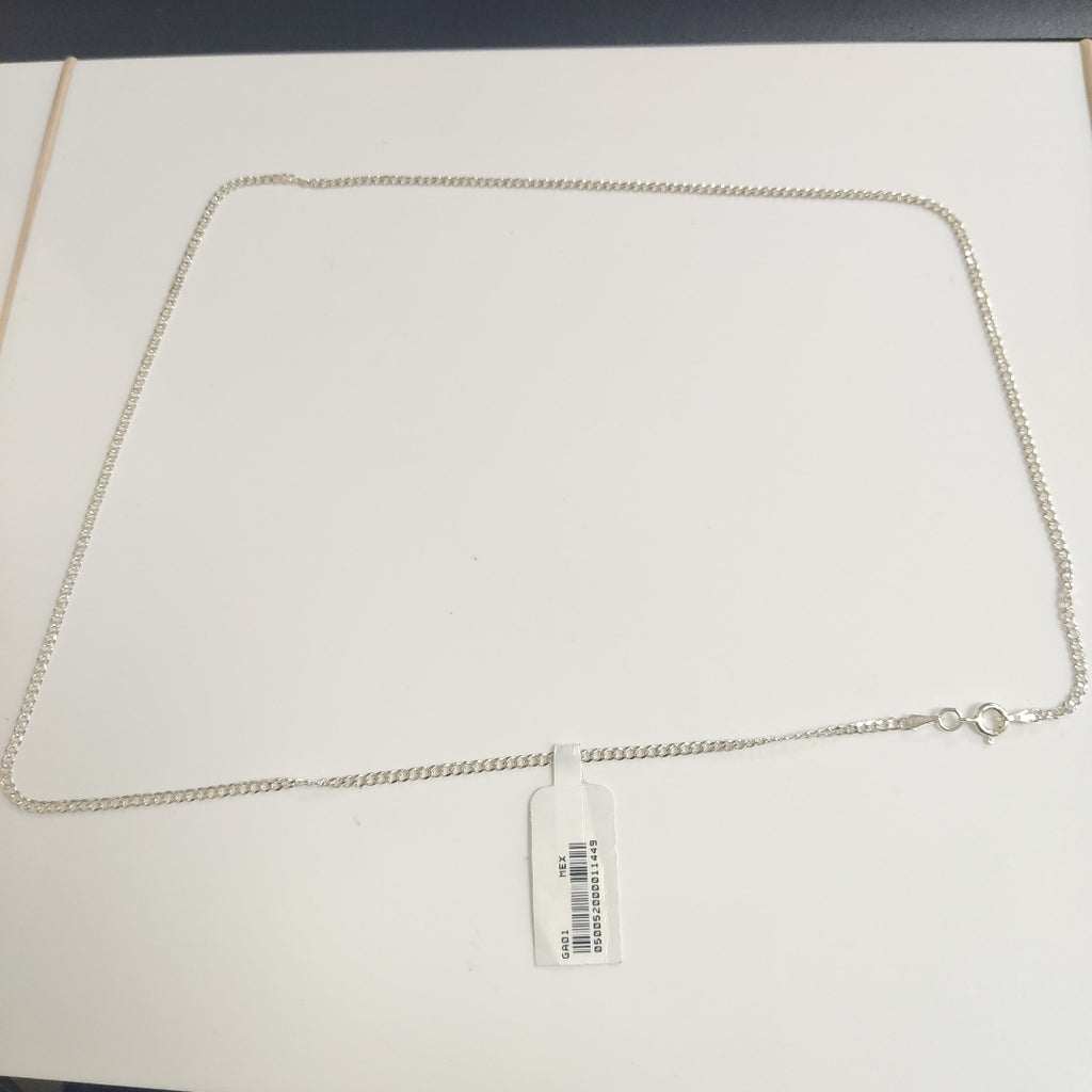 CADENA TEJIDO BARBADO PLATA .925 60 CM 5.5 GR (NUEVO)