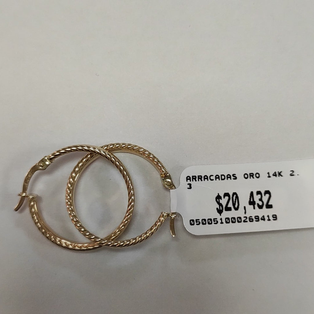 ARRACADAS ORO 14K 2.3 (NUEVO)