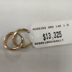 HUGGIES ORO 14K 1.5 (NUEVO)