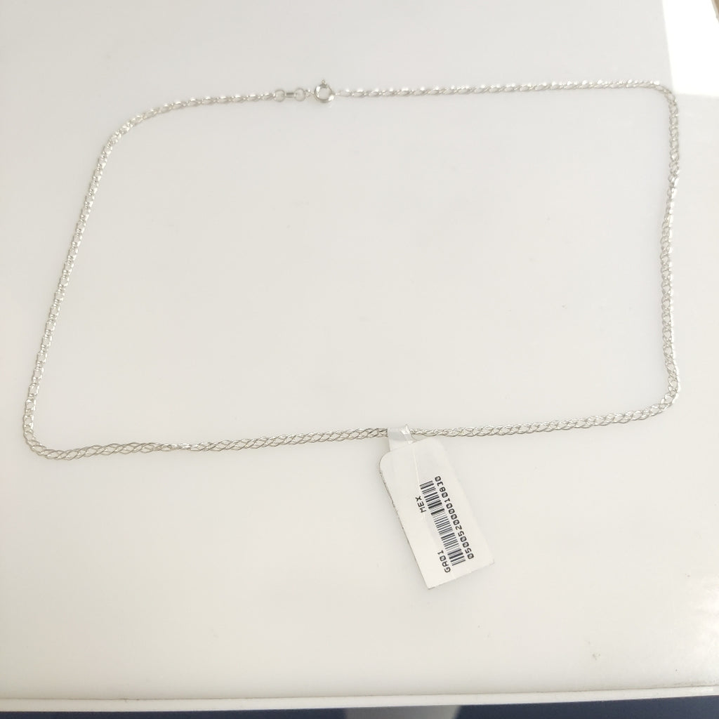 CADENA TEJIDO ESLABONES PLATA .925 50 CM 3.5 GR (NUEVO)