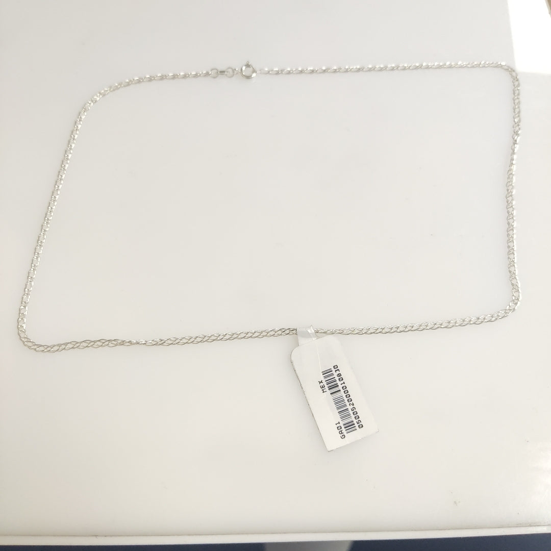 CADENA TEJIDO ESLABONES PLATA .925 50 CM 3.5 GR (NUEVO)