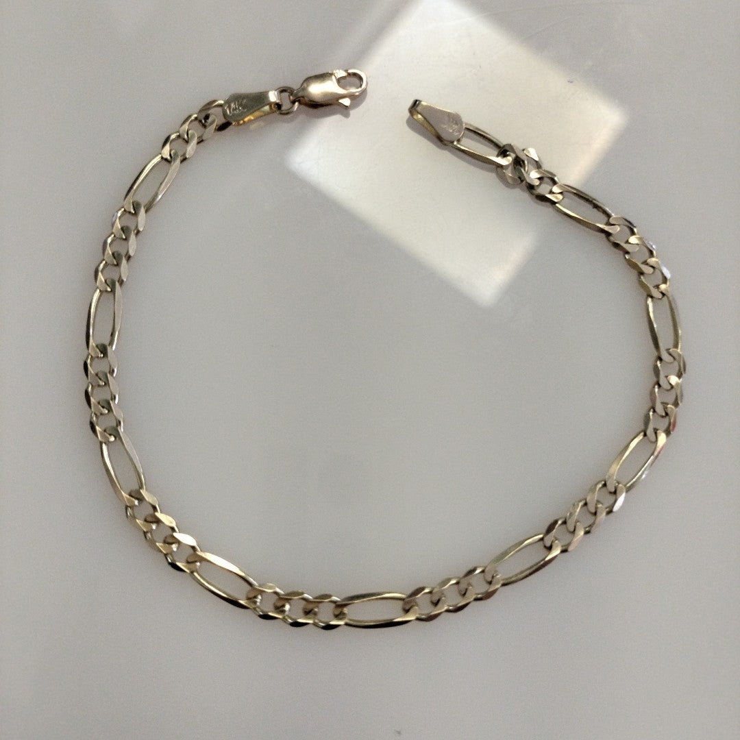 PULSERA TEJIDO 3X1 4.9G 21 CM 14K (NUEVO)