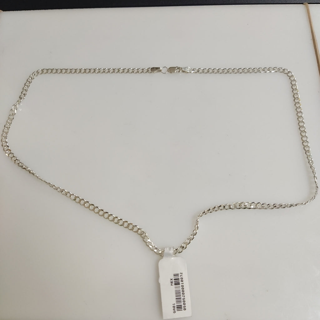 CADENA TEJIDO BARBADO PLATA .925 55 CM 12.8 GR (NUEVO)