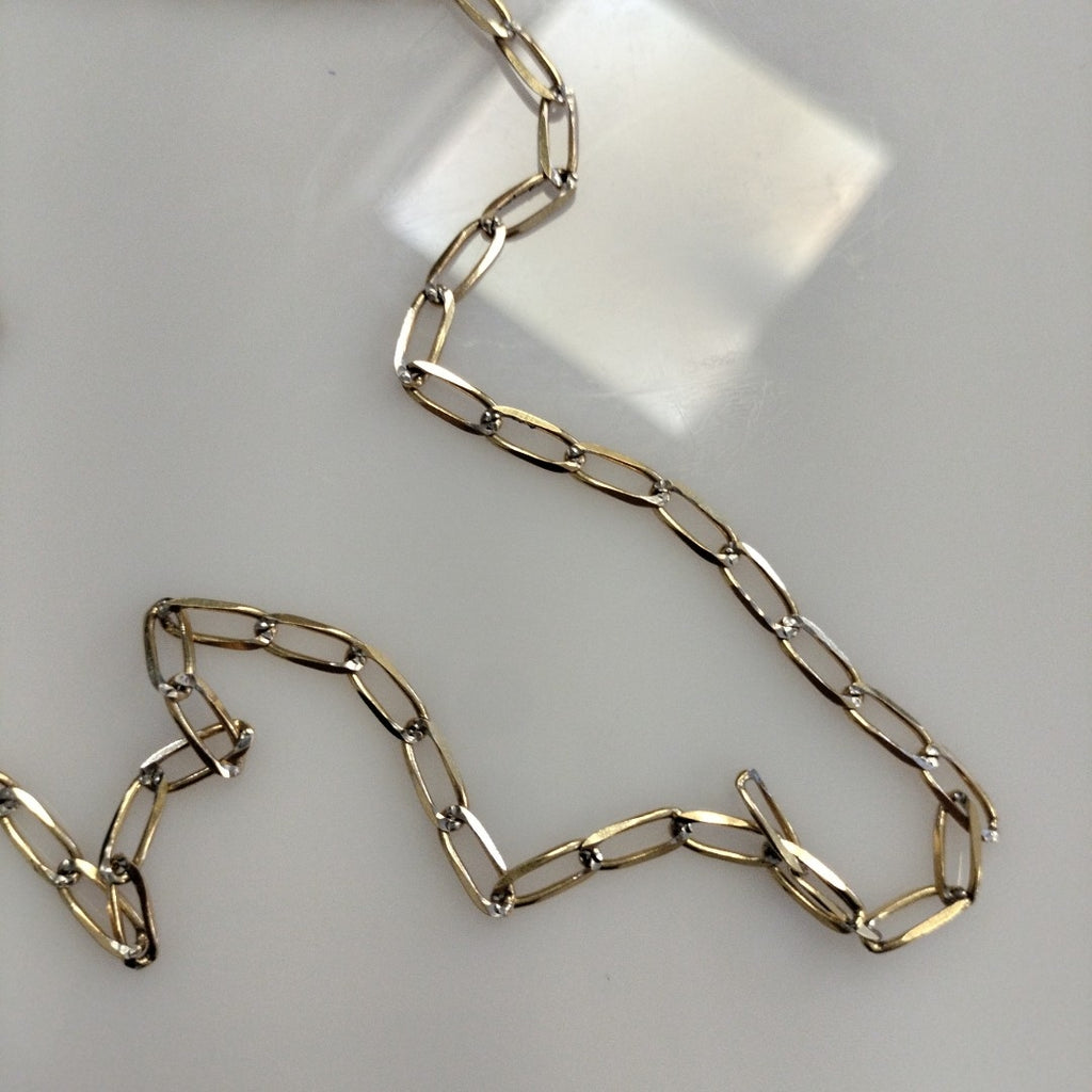 CADENA TEJIDO ESLABONES 12.3G 60 CM 14K (NUEVO)