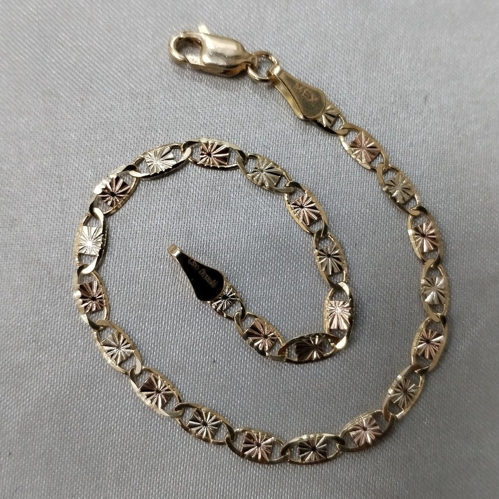 PULSERA GUCHI 14K 18 CM 3 GR (NUEVO)