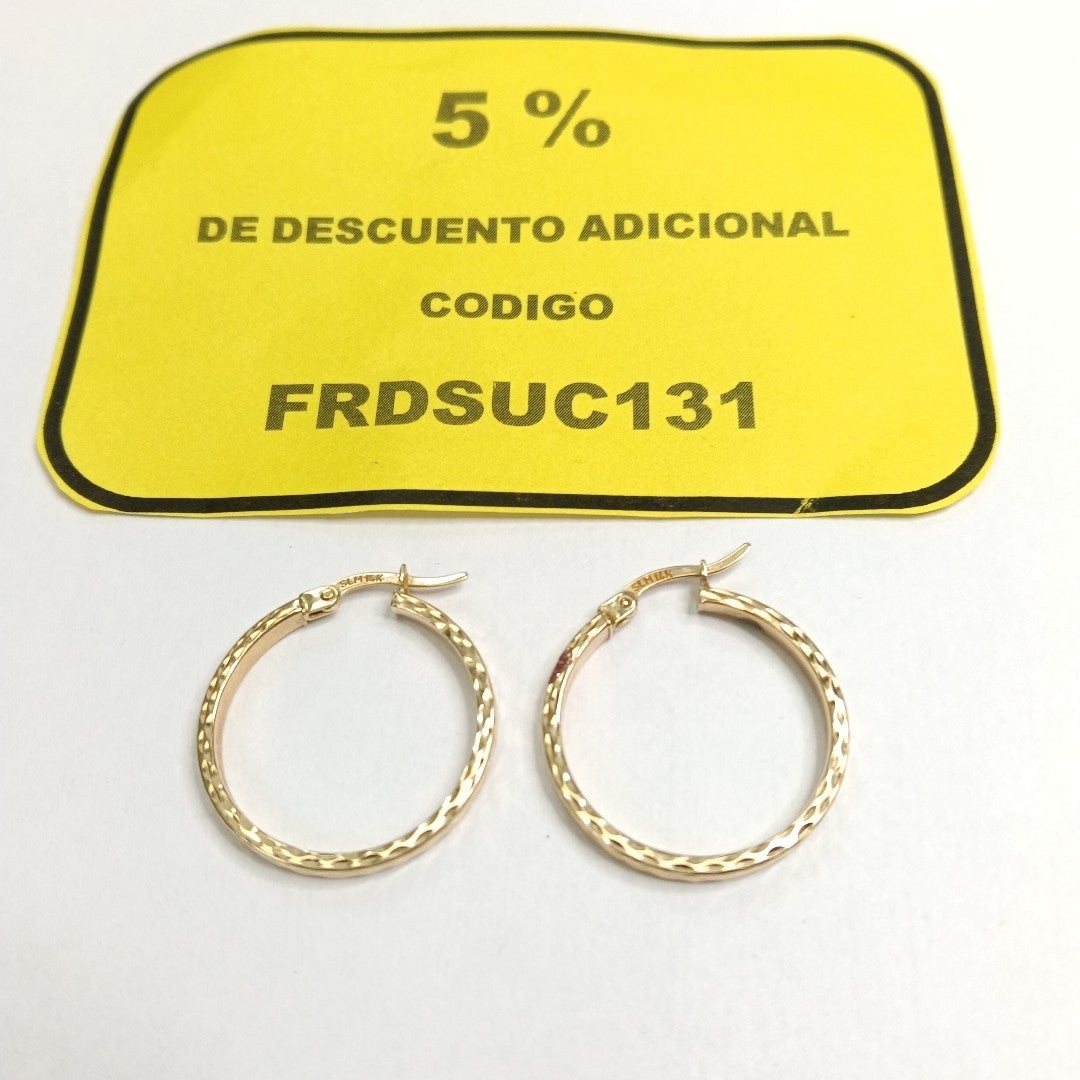 ARRACADAS PAR ORO 14 K 1.7 GRMS (SEMINUEVO)