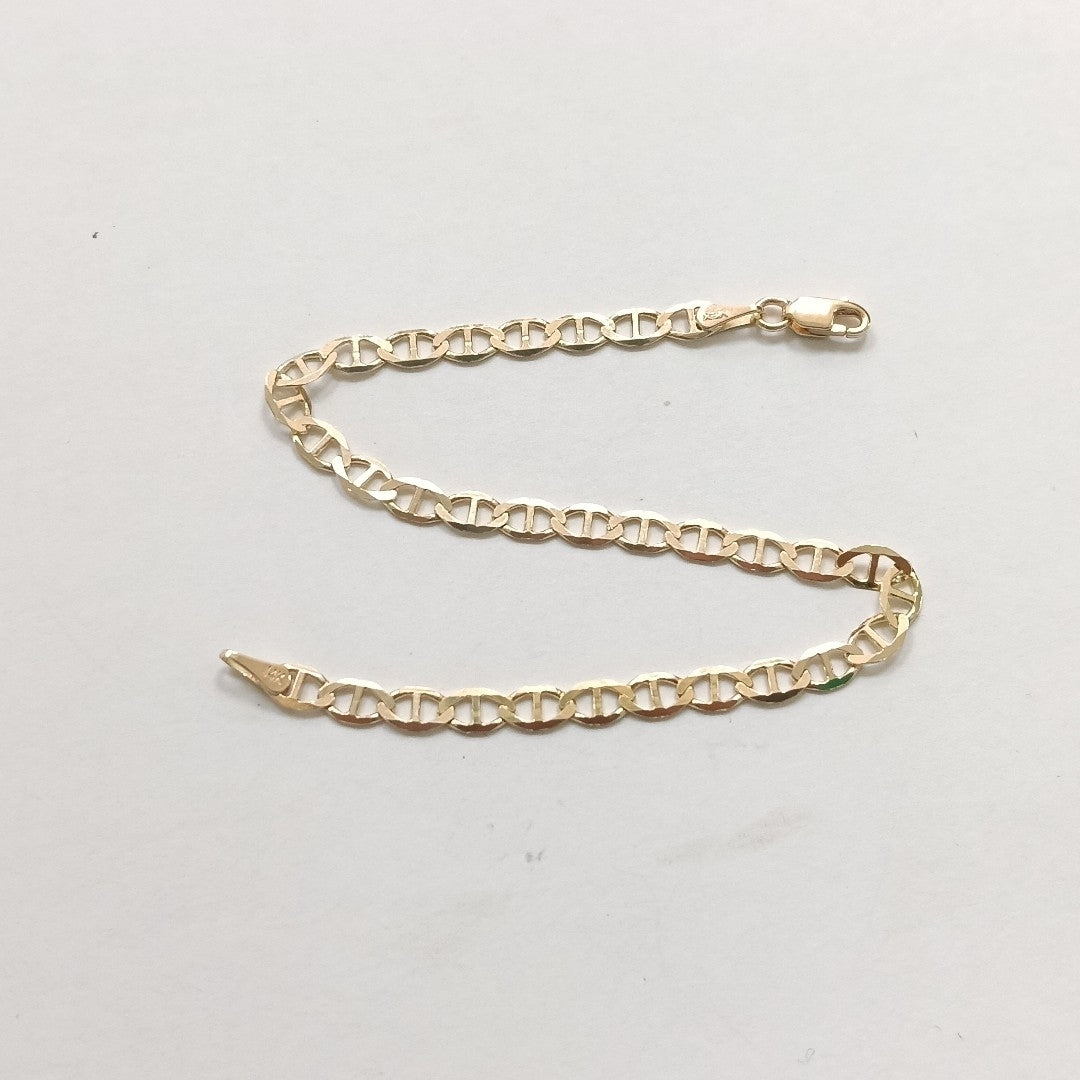 PULSERAS TEJIDO MARINERA ORO 14K 18 CM 2.9 GR (NUEVO)