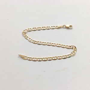 PULSERAS TEJIDO MARINERA ORO 14K 18 CM 2.9 GR (NUEVO)