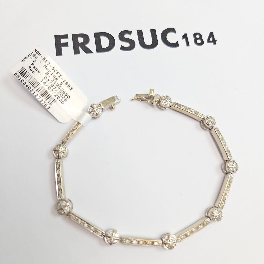 PULSERA ORO BLANCO 14 K 11.6 GRMS (SEMINUEVO)