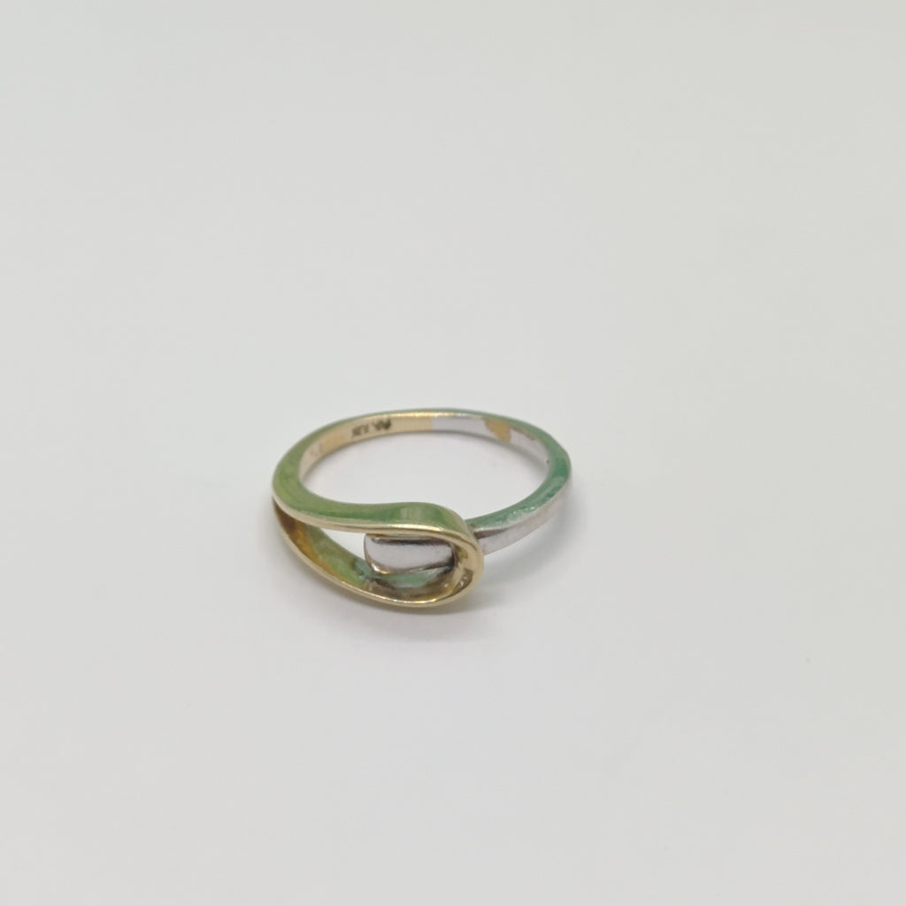 ANILLO ORO COMBINADO 10 K 2,40 GRMS (SEMINUEVO)