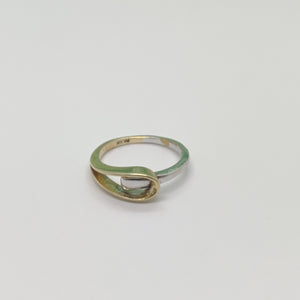 ANILLO ORO COMBINADO 10 K 2,40 GRMS (SEMINUEVO)