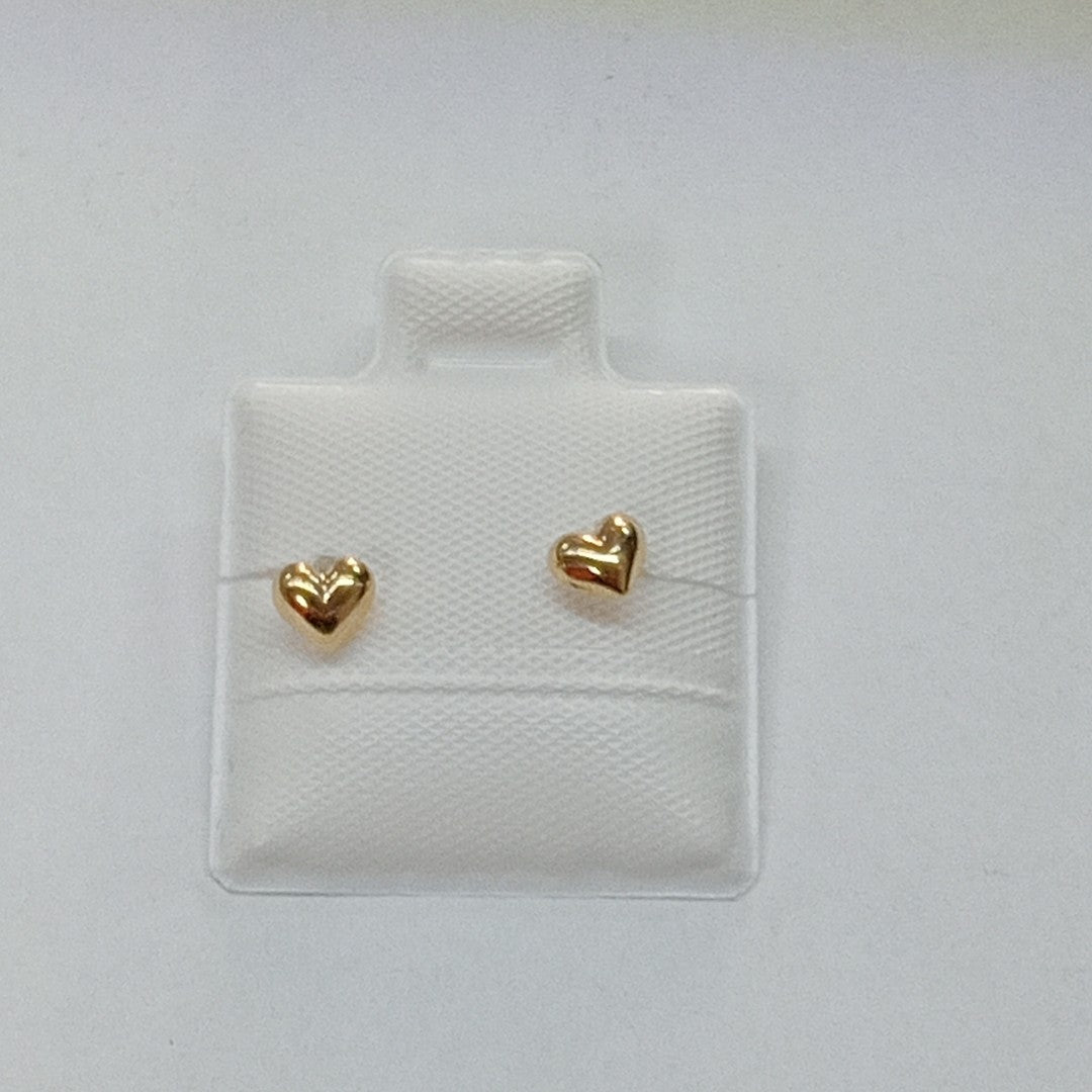 BROQUELES BROQUEL FIG CORAZON LISO 14K 0.1987 GR (NUEVO)