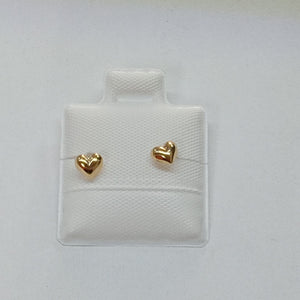 BROQUELES BROQUEL FIG CORAZON LISO 14K 0.1987 GR (NUEVO)
